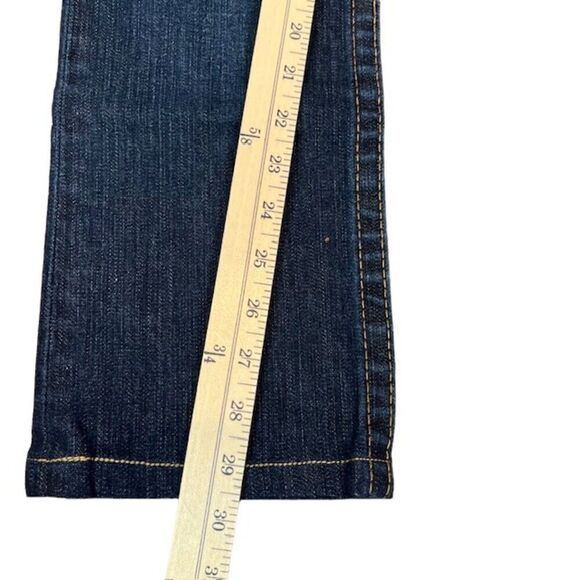 True Religion Straight Yellow Stitch / Buttons Flap Pocket Jeans Women's Size 26 - Picture 6 of 13